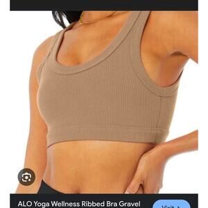 Alo Yoga Wellness ribbed scoop sports bra. #54